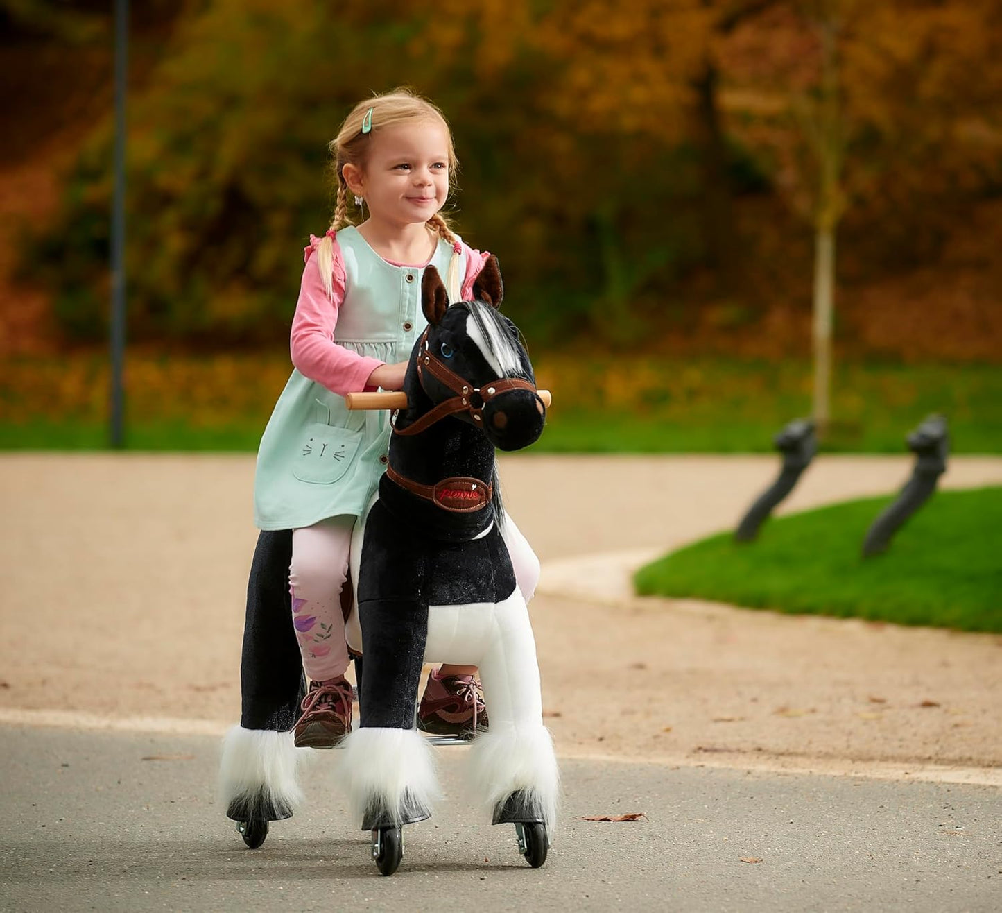 Reitpferd mit Rollen für Kinder (3-6 Jahre), Domino S (3-6 Jahre)
