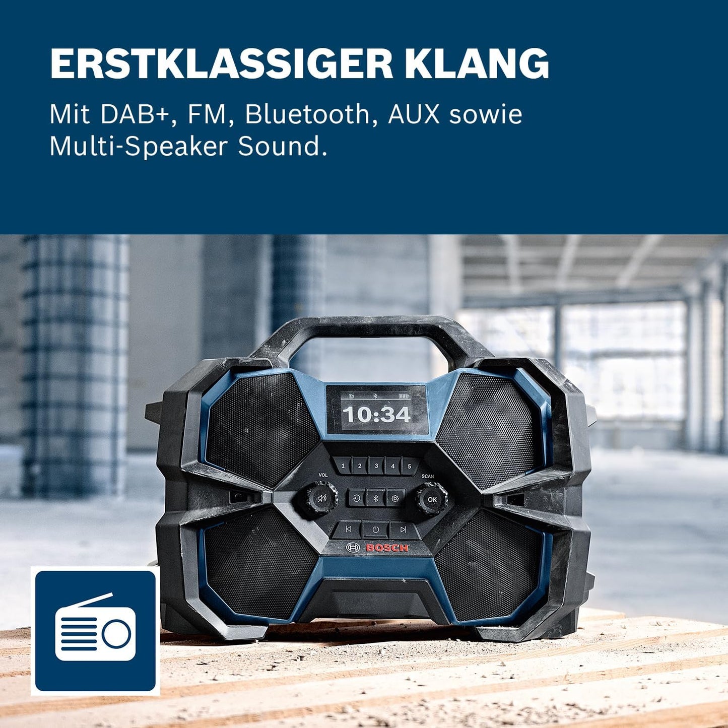 Akku-Baustellenradio GPB 18VH-6 SRC