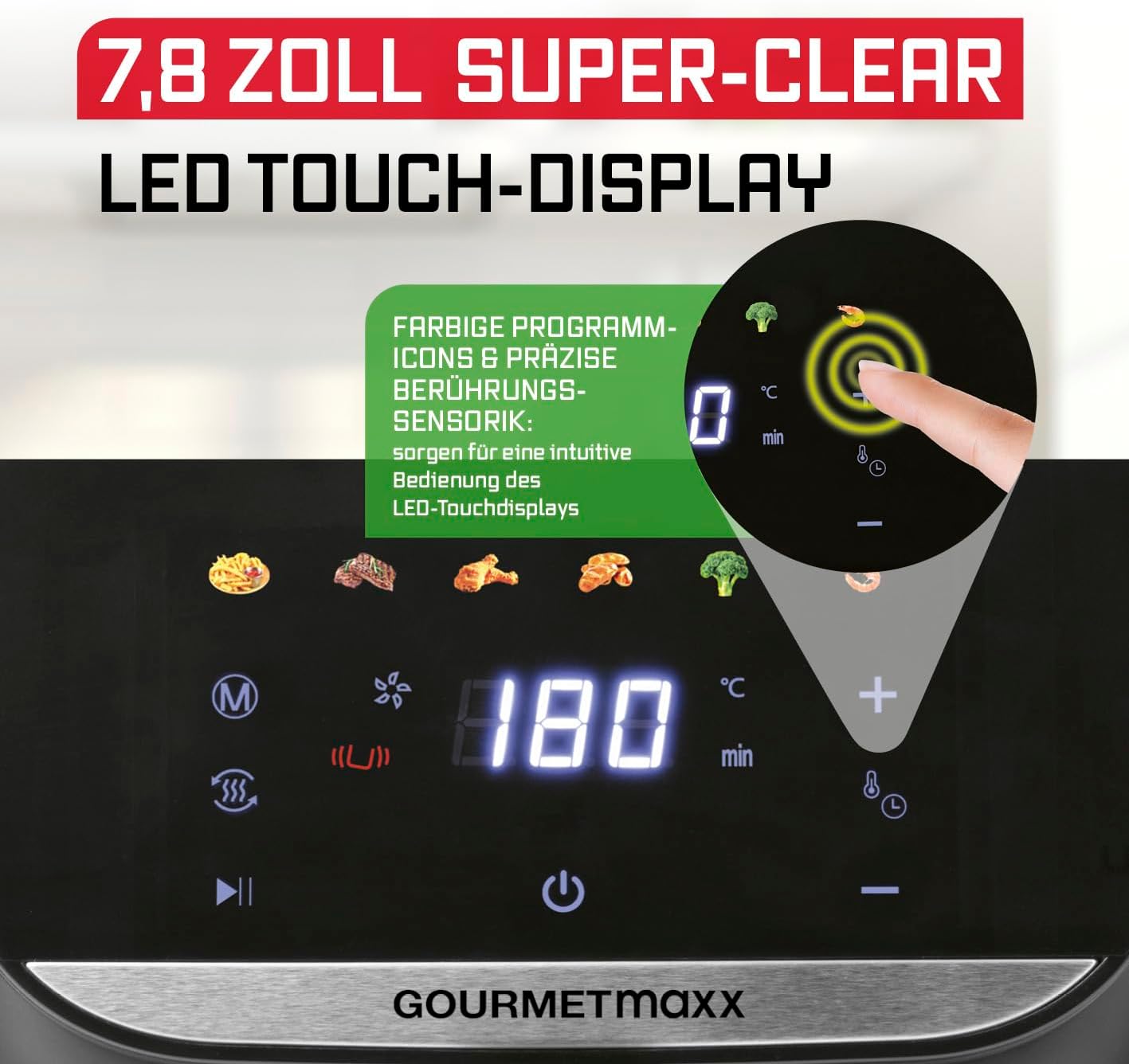 AirGenius M Heissluftfritteuse mit Touchscreen, 5,5 Liter