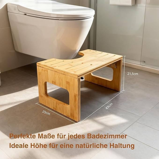 Klappbarer Toilettenhocker, Faltbares Modell 21,5cm H