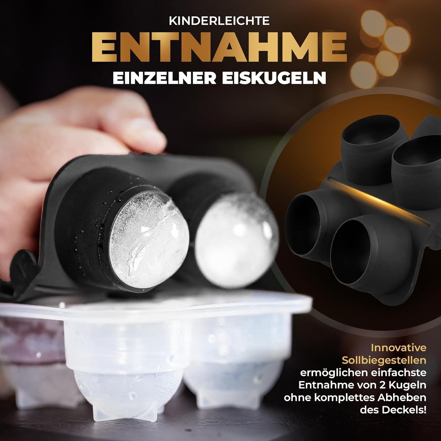 2er-Pack Eiskugelform, 2x Eiskugelform