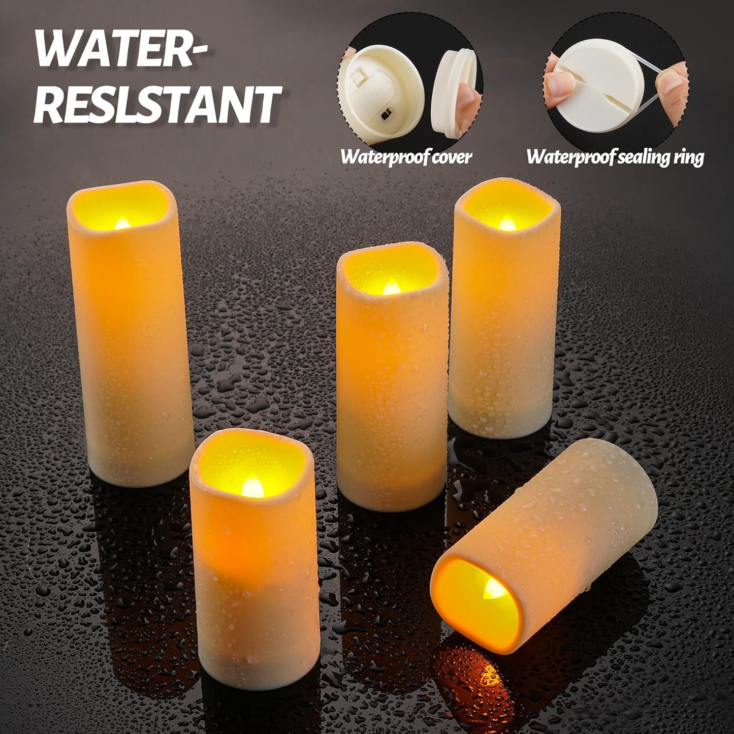 12 Stück LED-Kerzen, Kleine Wasserdichte Kerzen - 12pcs
