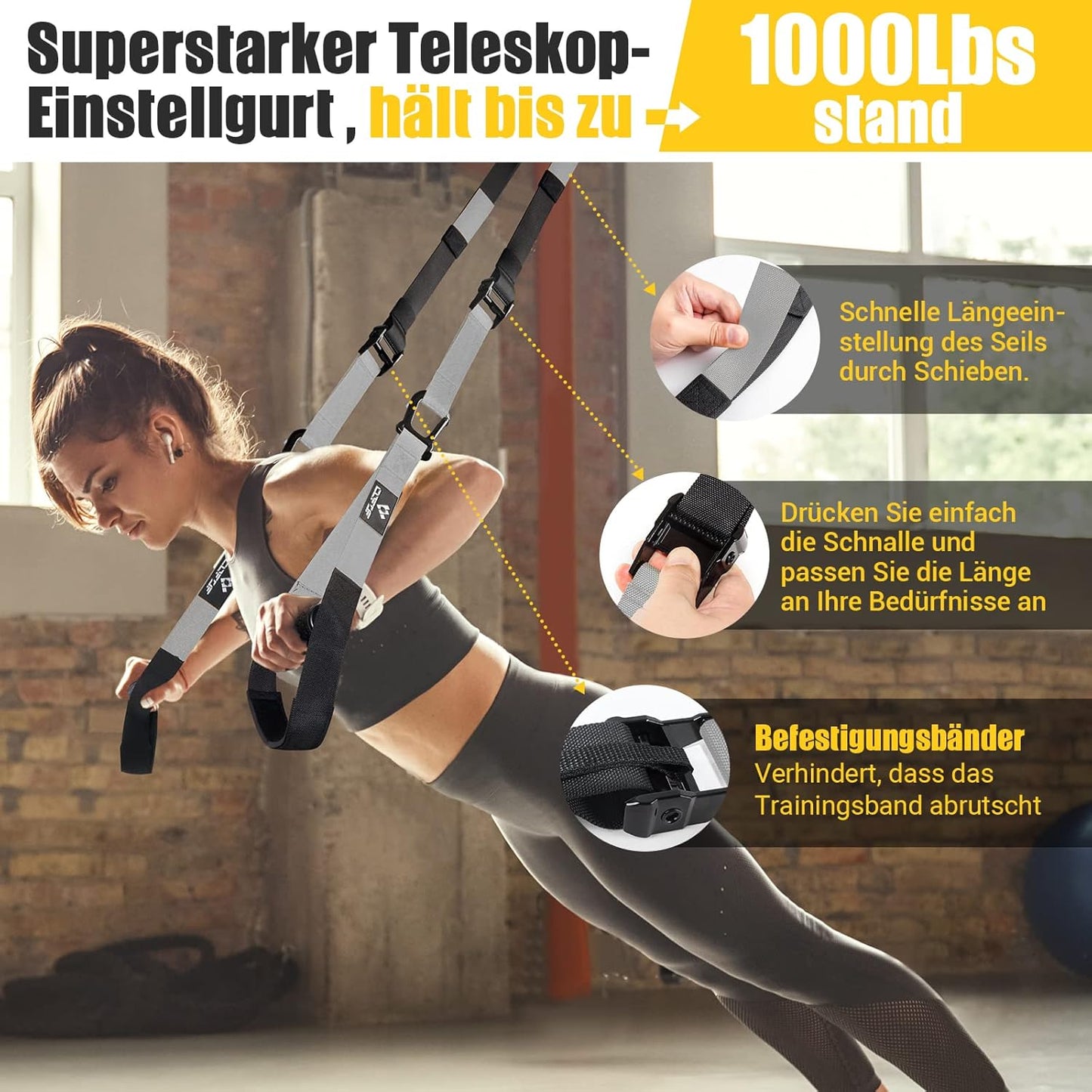 Schlingentrainer für Ganzkörpertraining, Grey