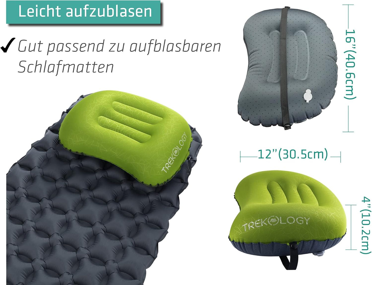 Aufblasbares Campingkissen Aluft, Aluft 2.0 (Grün)