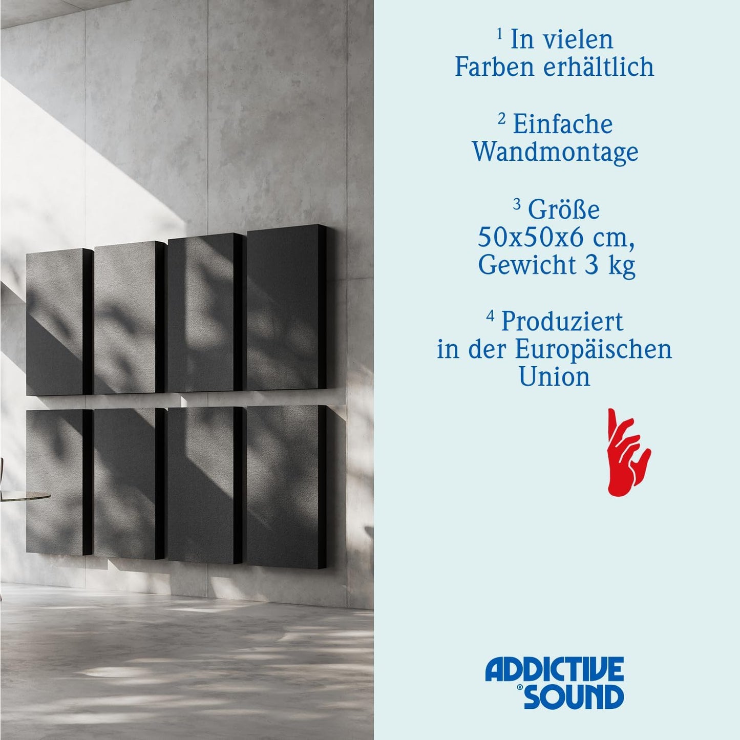 Akustikpaneele 50x50x6 cm, 50x50x6 cm, Curry