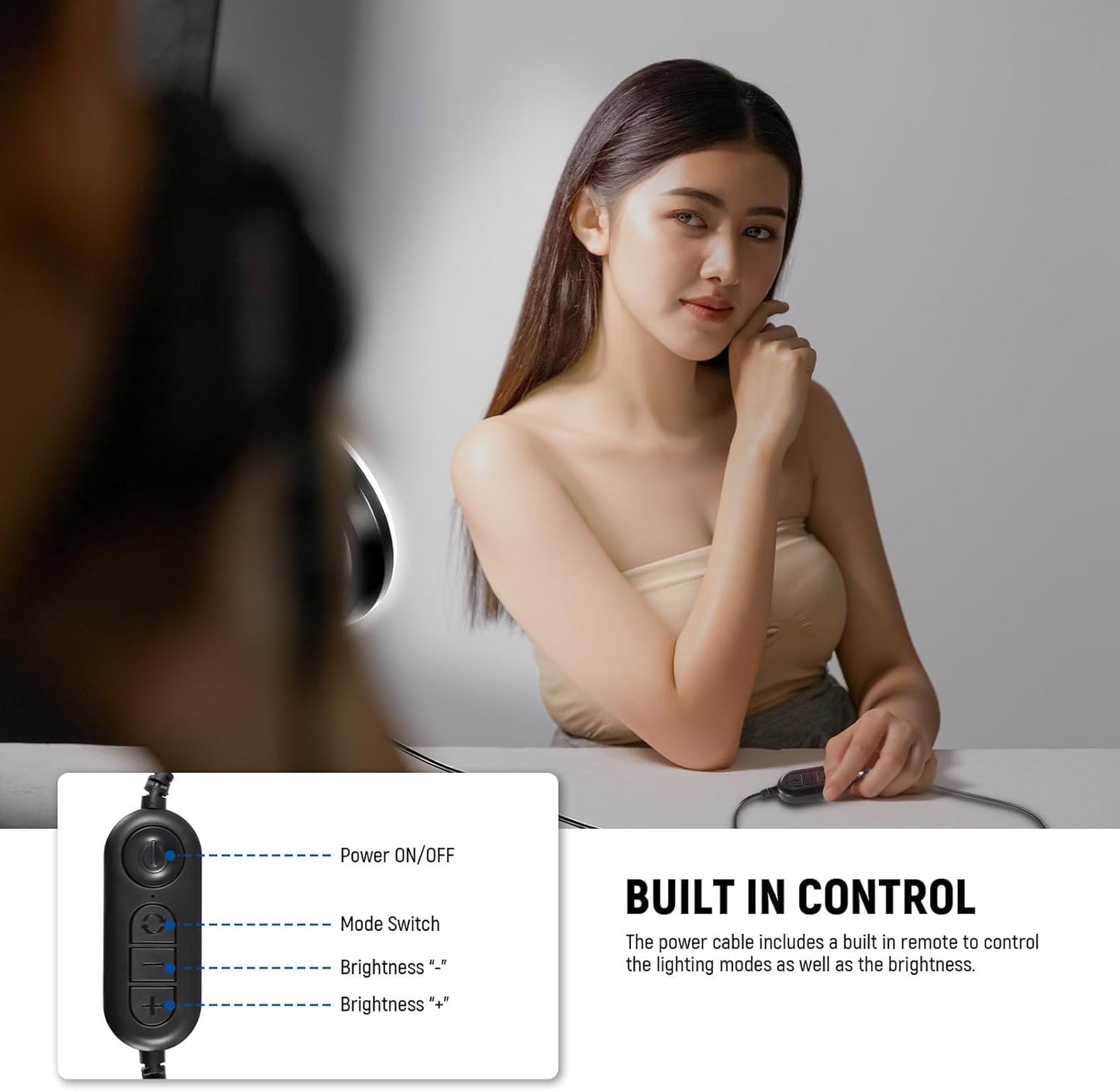 2er-Pack Ringlicht für Videokonferenzen, Schwarz 5" (2er Pack)