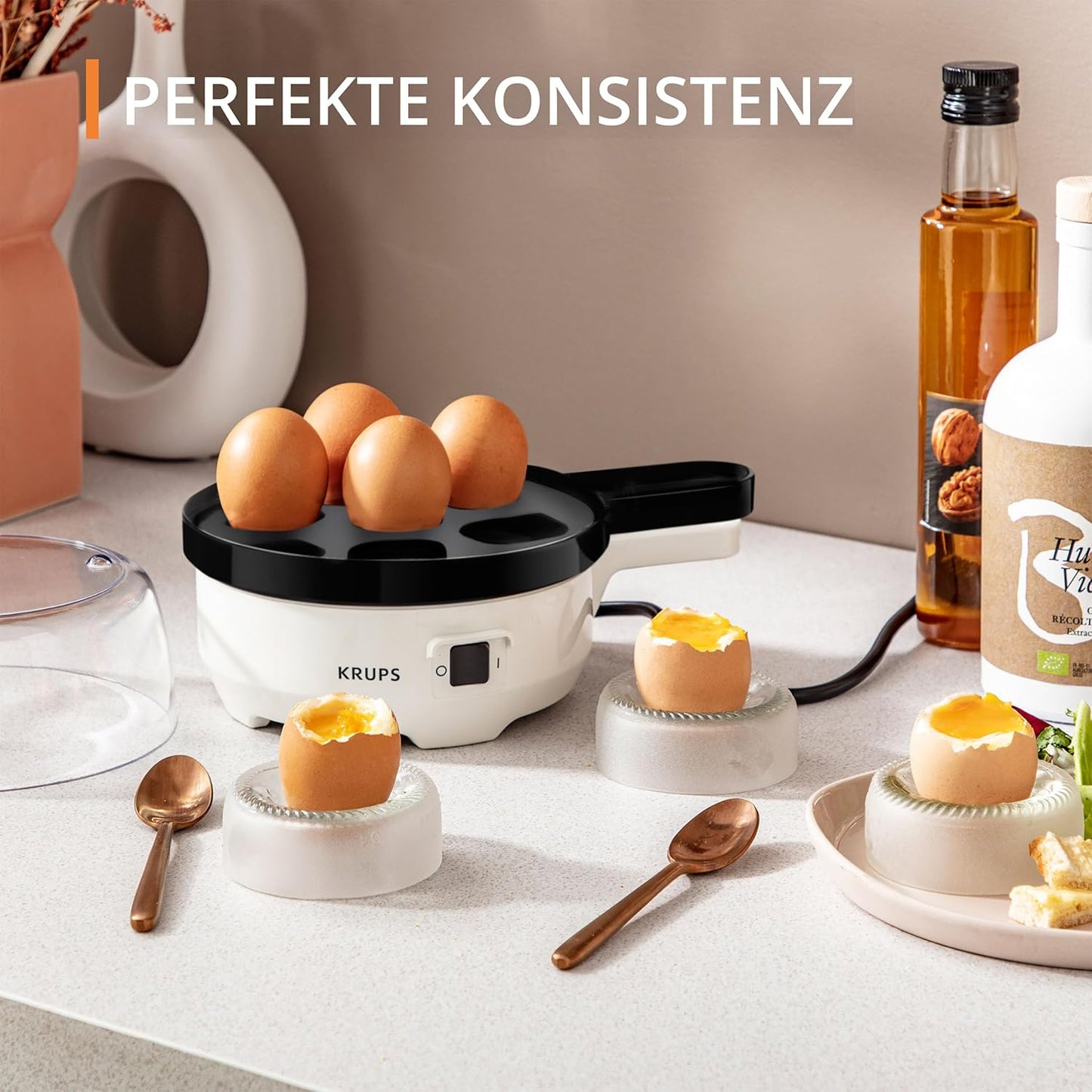 Ovomat Spezial Eierkocher für 7 Eier, Weiss/Schwarz