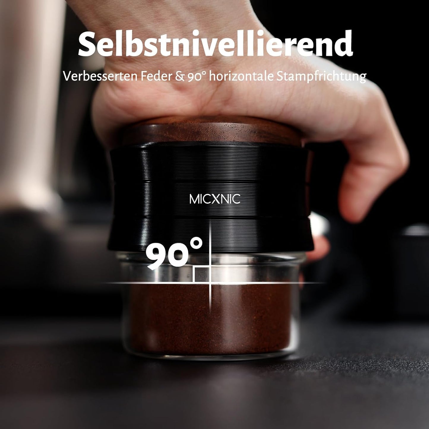Palm Tamper federbelastet, selbstnivellierend, 51mm