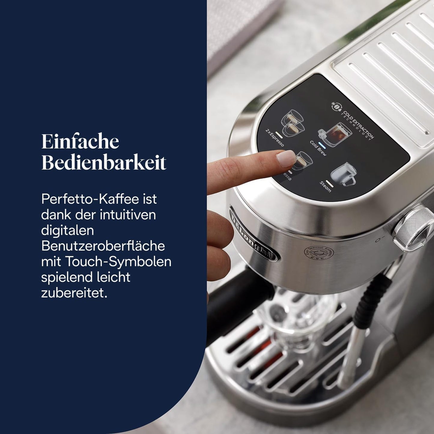 Siebträgermaschine Dedica Duo EC890.M, Metall Dedica 2025 mit Cold Brew