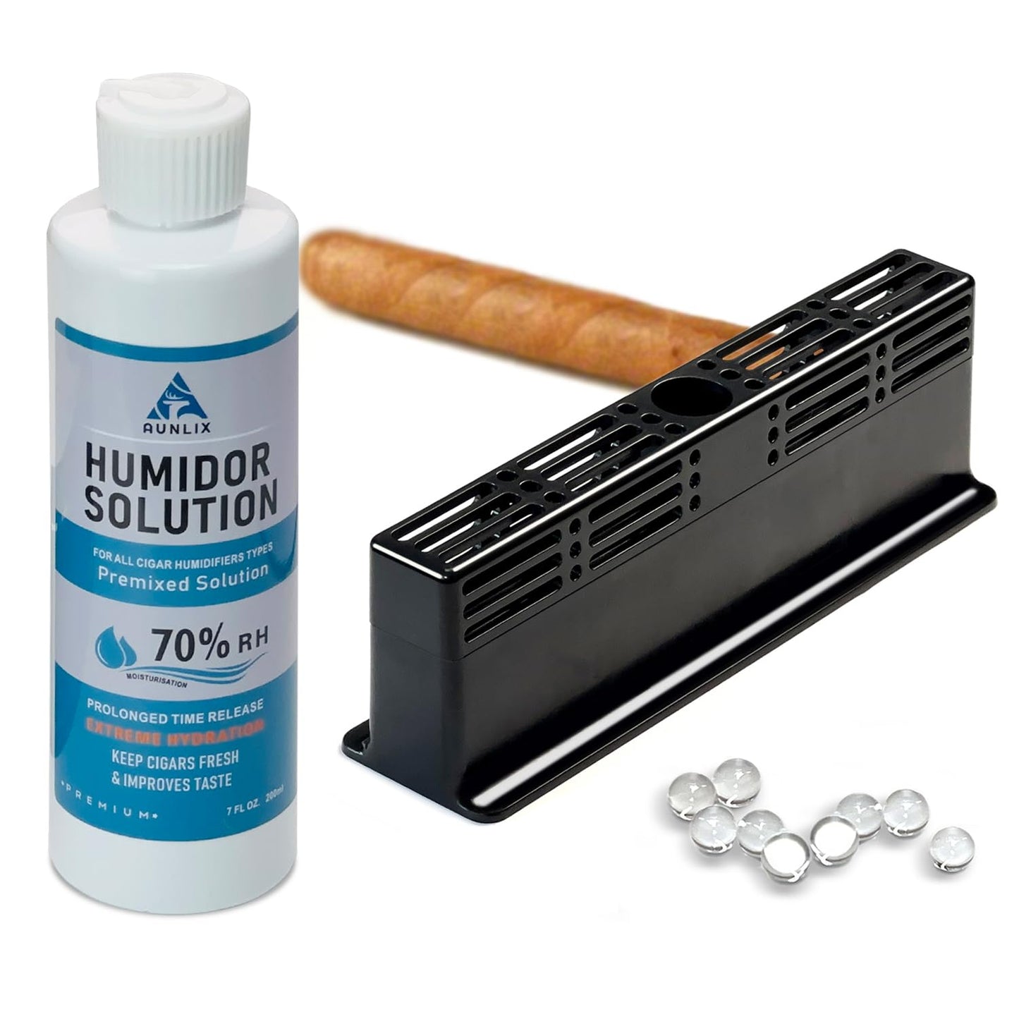 Zigarren Befeuchter Kit für Humidor, Schwarz Kit