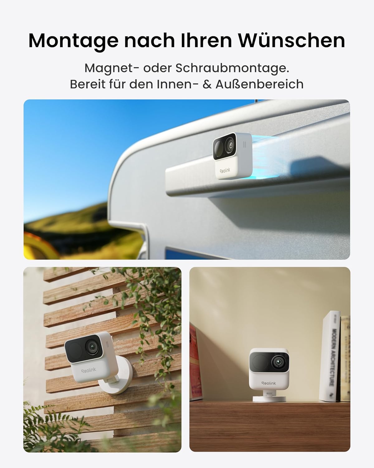 Überwachungskamera mit KI-Erkennung und IR-Nachtsicht, 1 Kamera