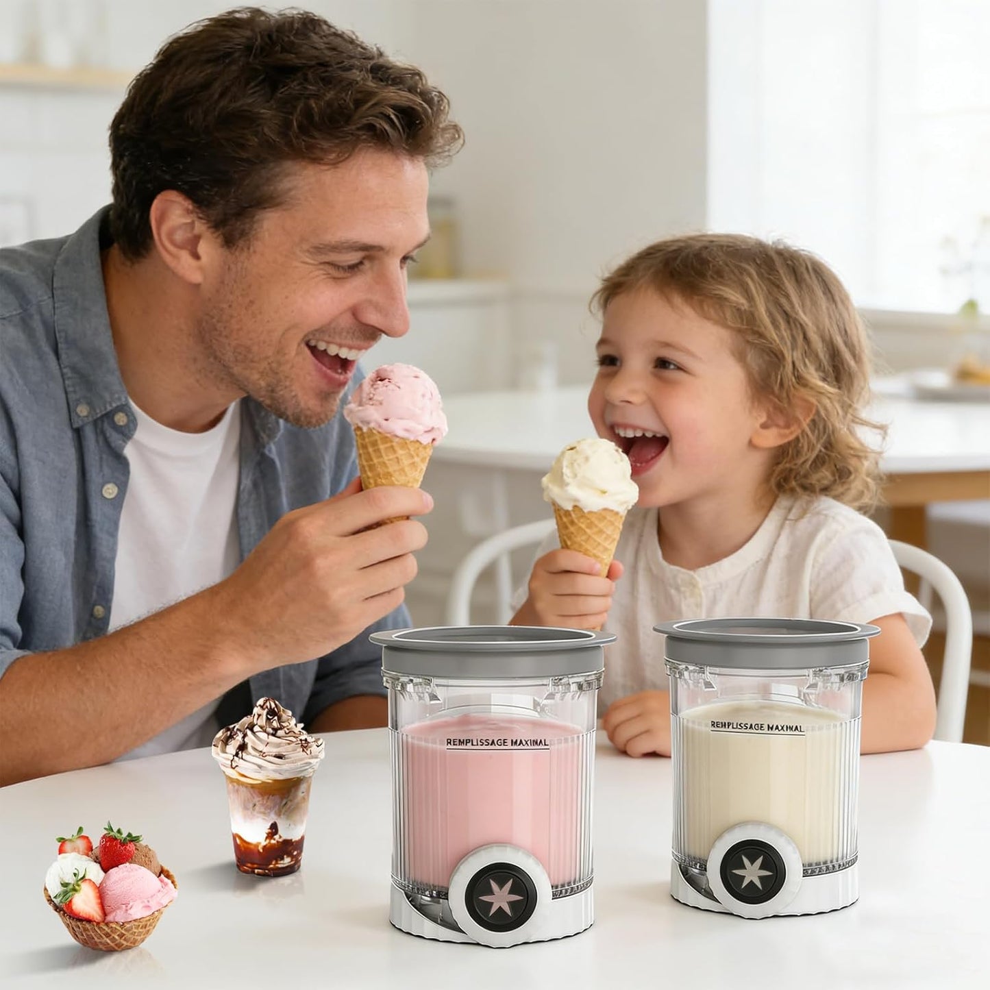 Eisbehälter für Ninja Swirl NC700 / NC701EU Eismaschine, 4 Stück