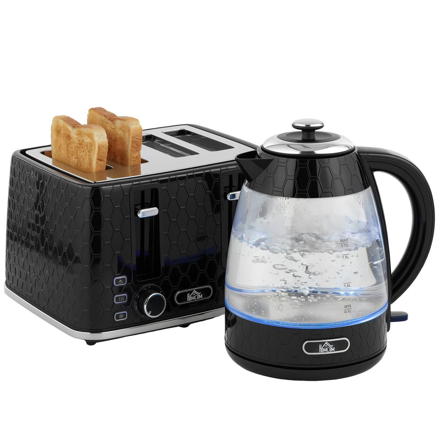 Wasserkocher-Toaster-Set mit Schnellkochfunktion
