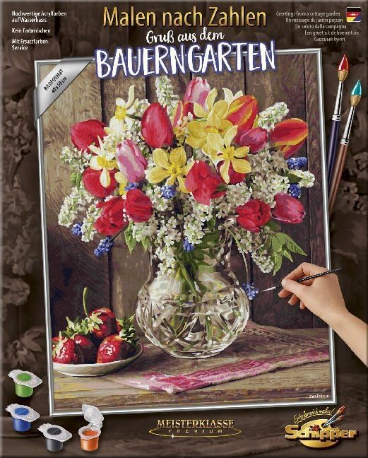 Malen nach Zahlen Set Ein Gruss aus dem Bauerngarten