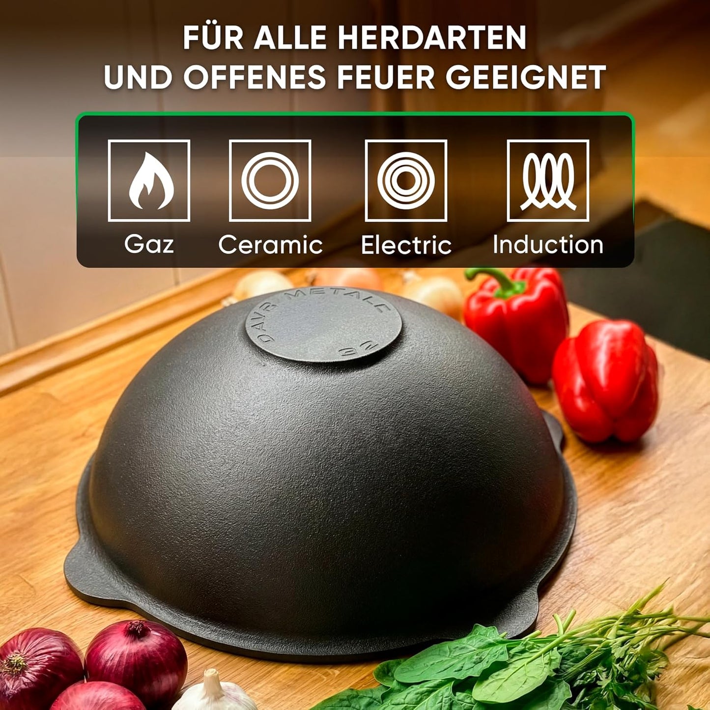 Kasan mit Zubehör, Schwarz