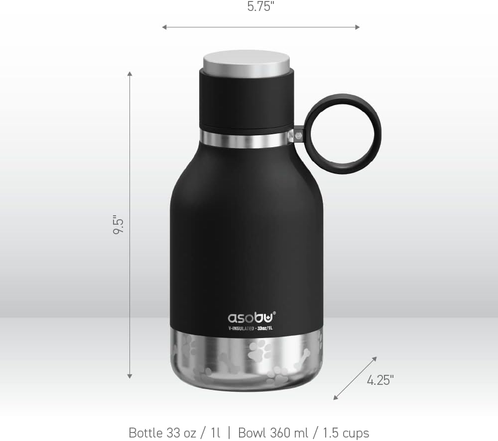 Hundenapf-Flasche, Black 32 oz