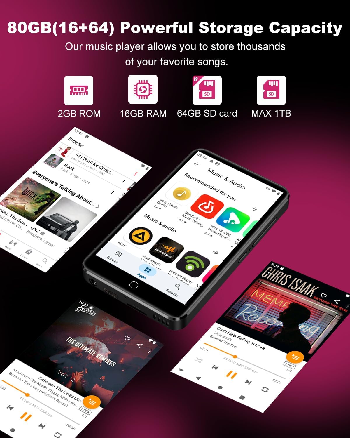MP3-Player, schwarz