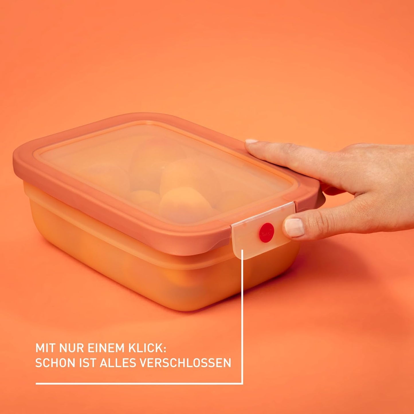oneClick Frischhaltedosen, Set 5 (1,2L) Orange