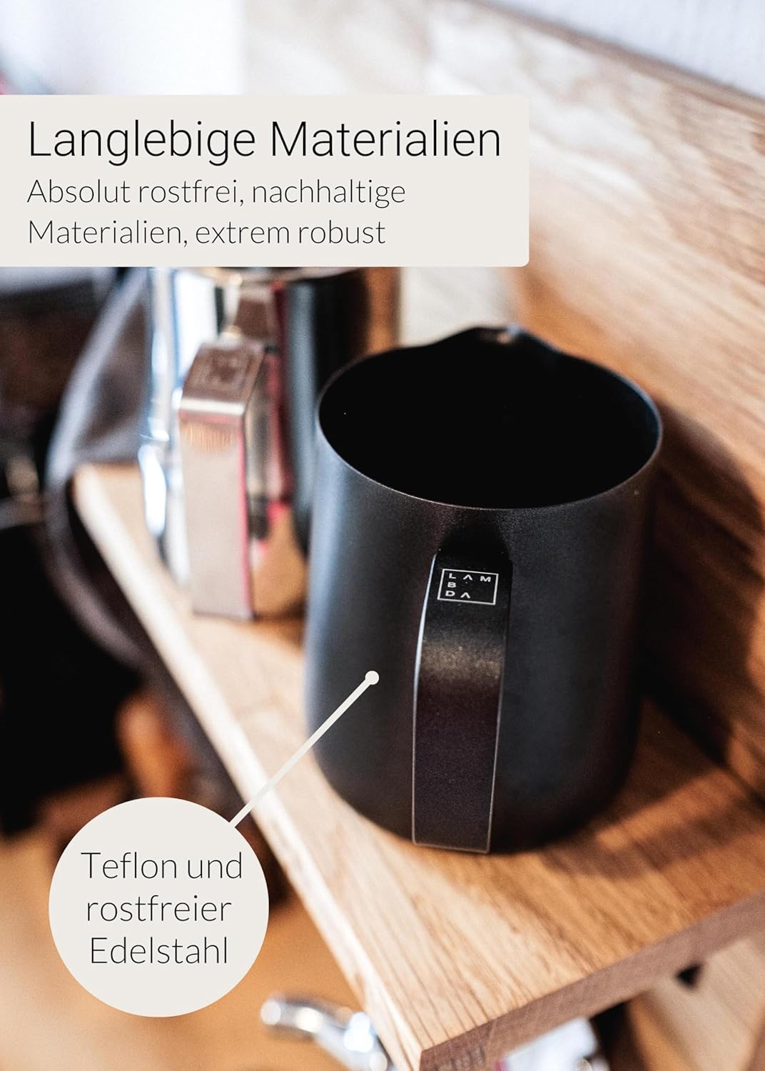 Barista Milchkännchen, Schwarz/Anthrazit 150ml