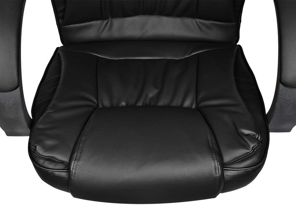 Ergonomischer Chefsessel mit Kunstlederbezug, Schwarz