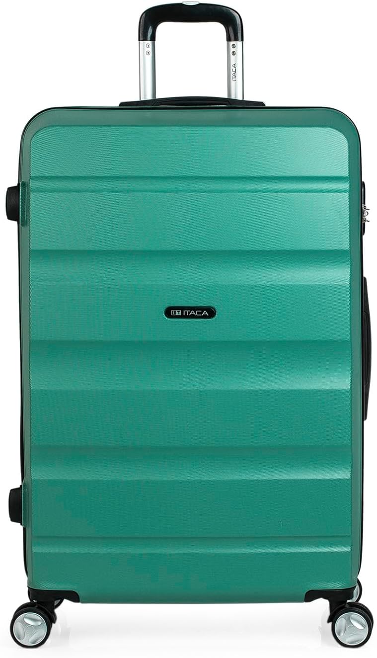 Hartschalenkoffer mit Rollen, Zahlenschloss, Aquamarine L