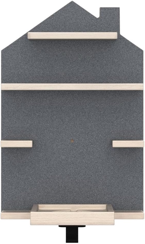 Magnetisches Regal für Tonie-Hörfiguren und Tonie Box, Grau für 32 Tonies