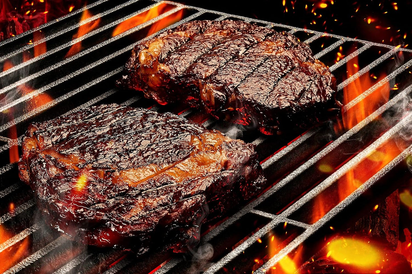 Grillrost mit abnehmbaren Handgriffen