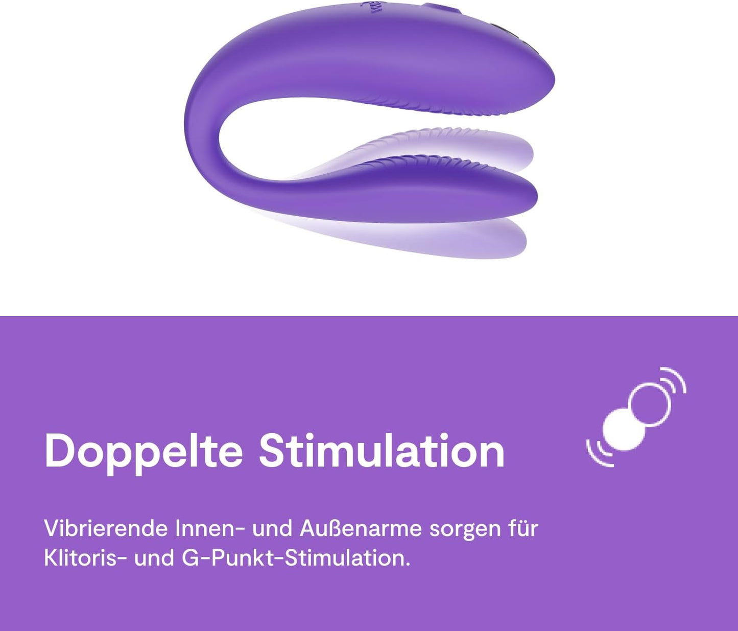 Sync Go Vibrator für Paare, Purple