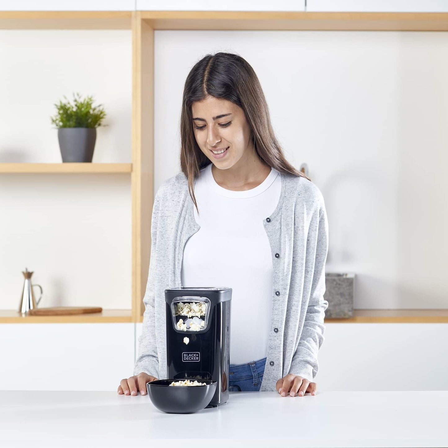 Popcornmaschine mit Heissluftfunktion