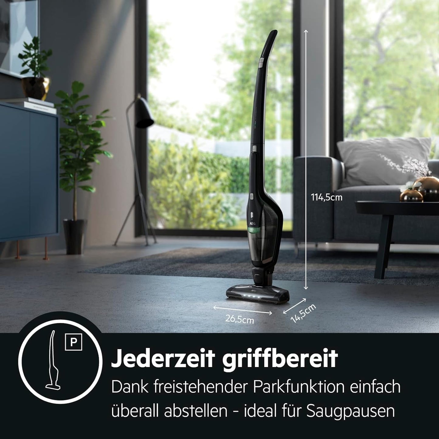 Kabelloser 2 in 1 Akkustaubsauger CX7-2-45MÖ, Schwarz Serie 3000 CX7-2-45MÖ