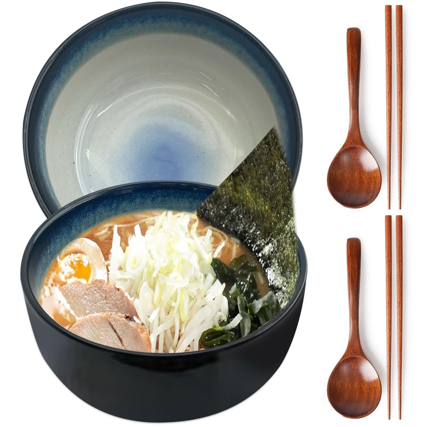 2-teiliges Ramenschüssel-Set, Regenwetter