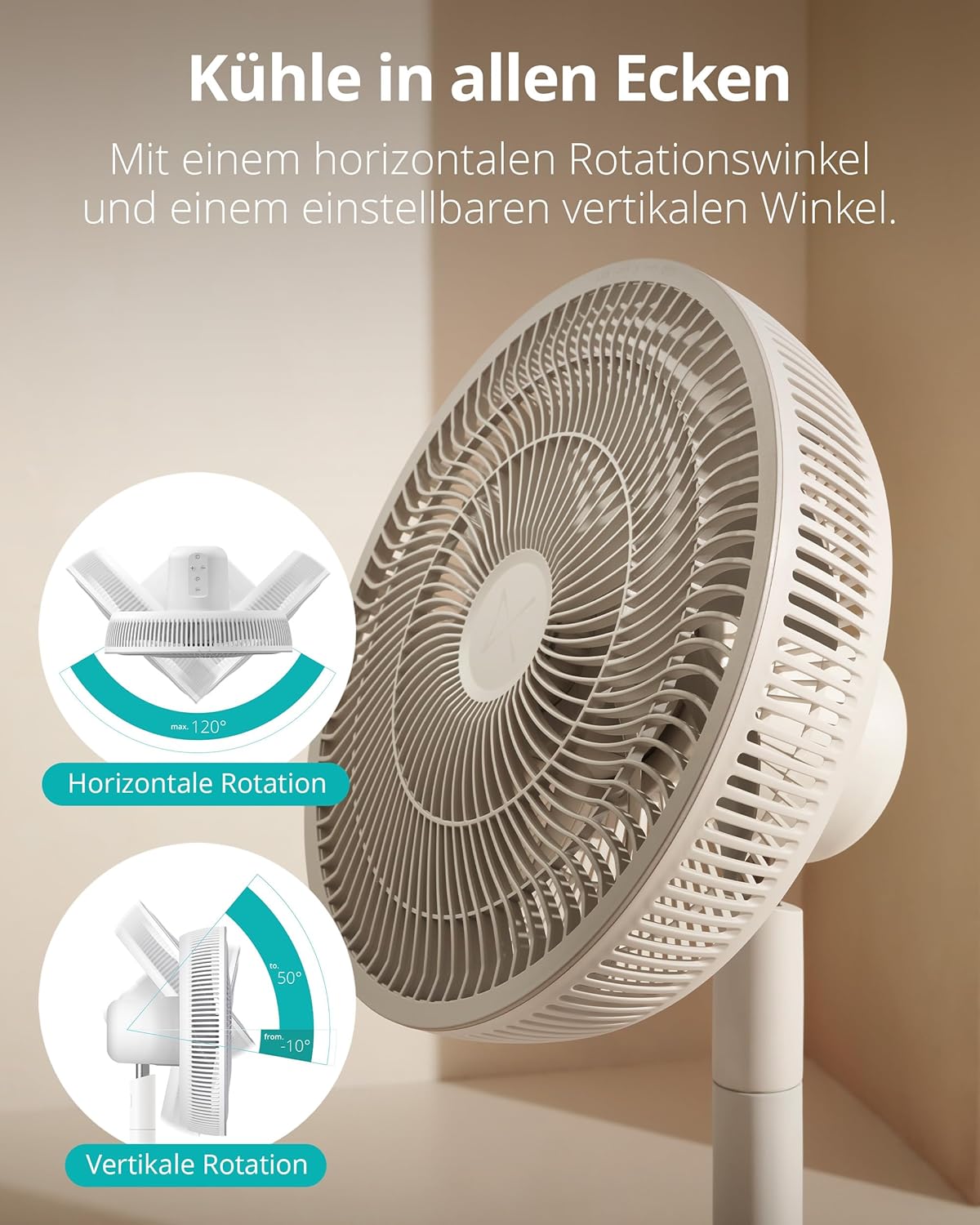 Whisper Essence Standventilator, Weiss