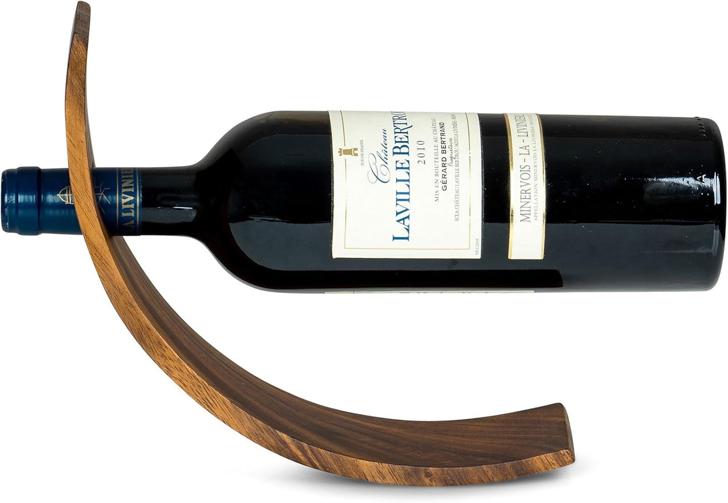 Weinflaschenhalter aus Akazienholz, Variante 4