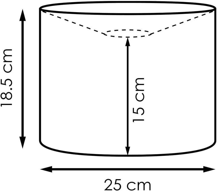 Moderner Lampenschirm aus Baumwolle für E27 Fassung, Brown 25cm durchmesser 18,5cm höhe