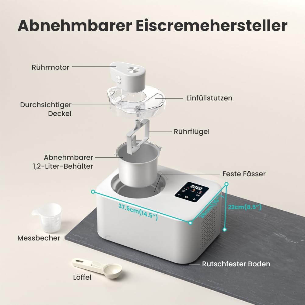 Eismaschine mit Rezeptheft