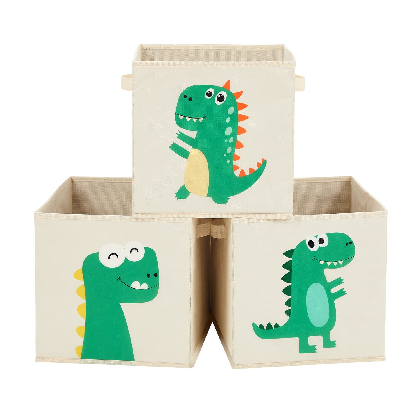 Faltbare Aufbewahrungskörbe mit Dinosaurier-Motiv (3er Set)