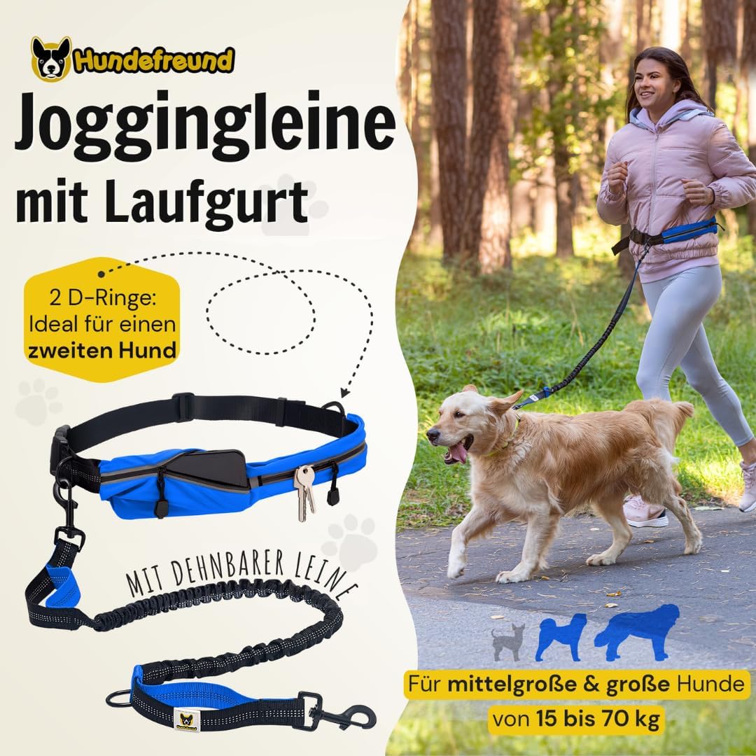 Joggingleine mit Bauchgurt für Hunde