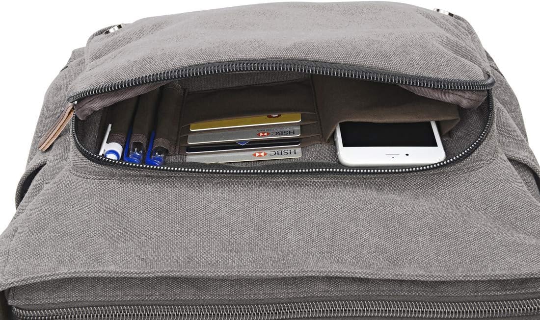 Laptoptasche aus Segeltuch, Grau