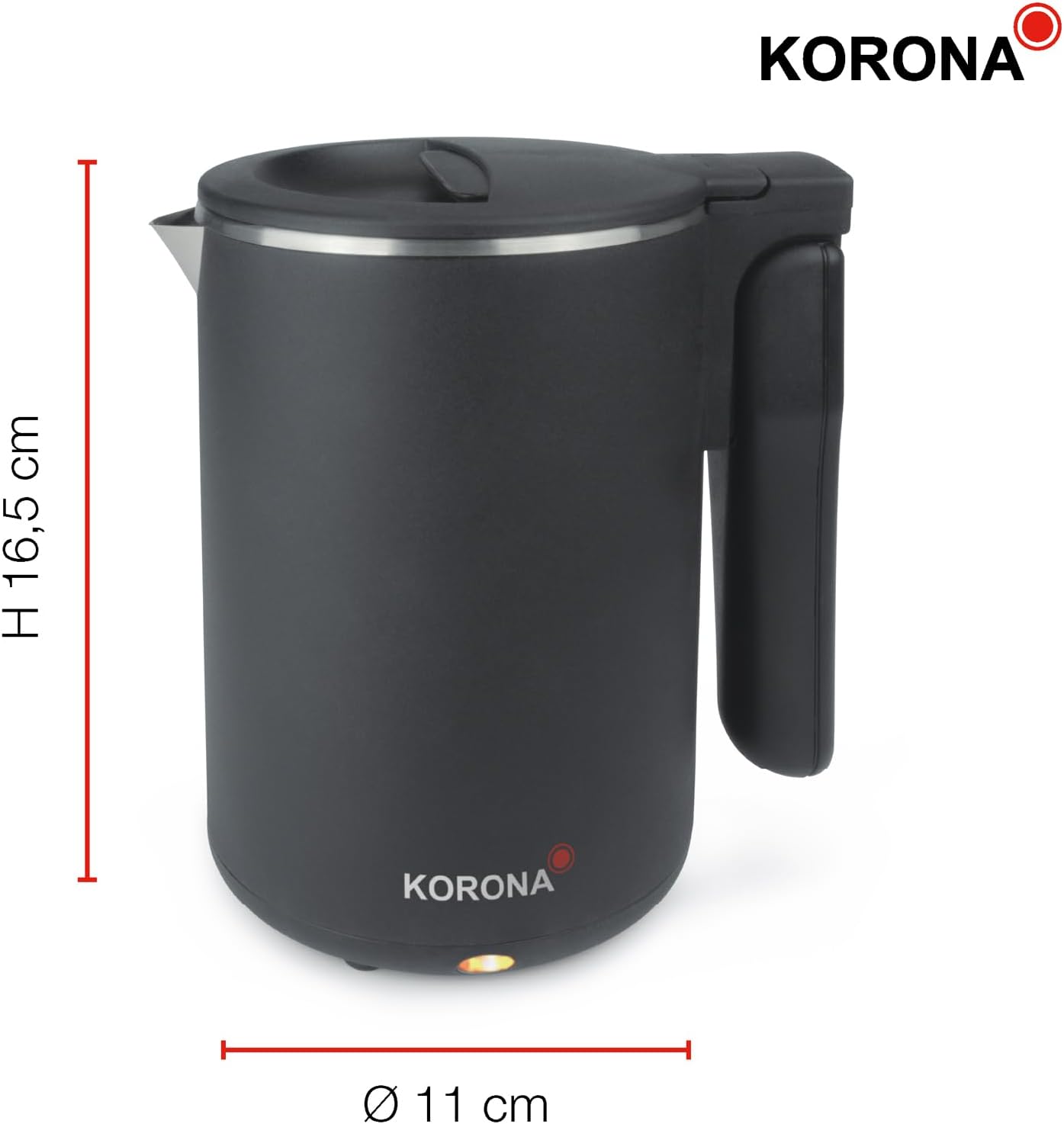 Reisewasserkocher, 0.6 Liter Schwarz