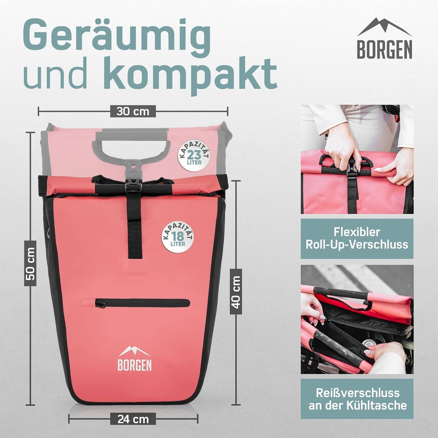 Velo-Einkaufstasche, Rot