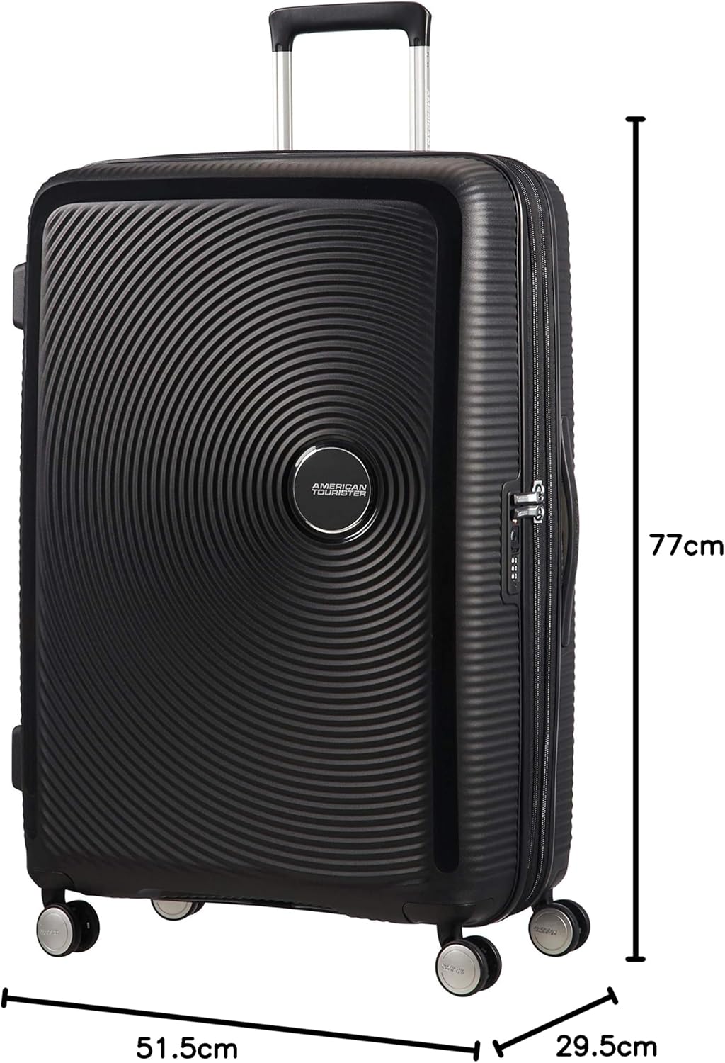 Hartschalenkoffer Soundbox, Schwarz (Bass Black) Spinner L (77 cm - 110 L) Soundbox