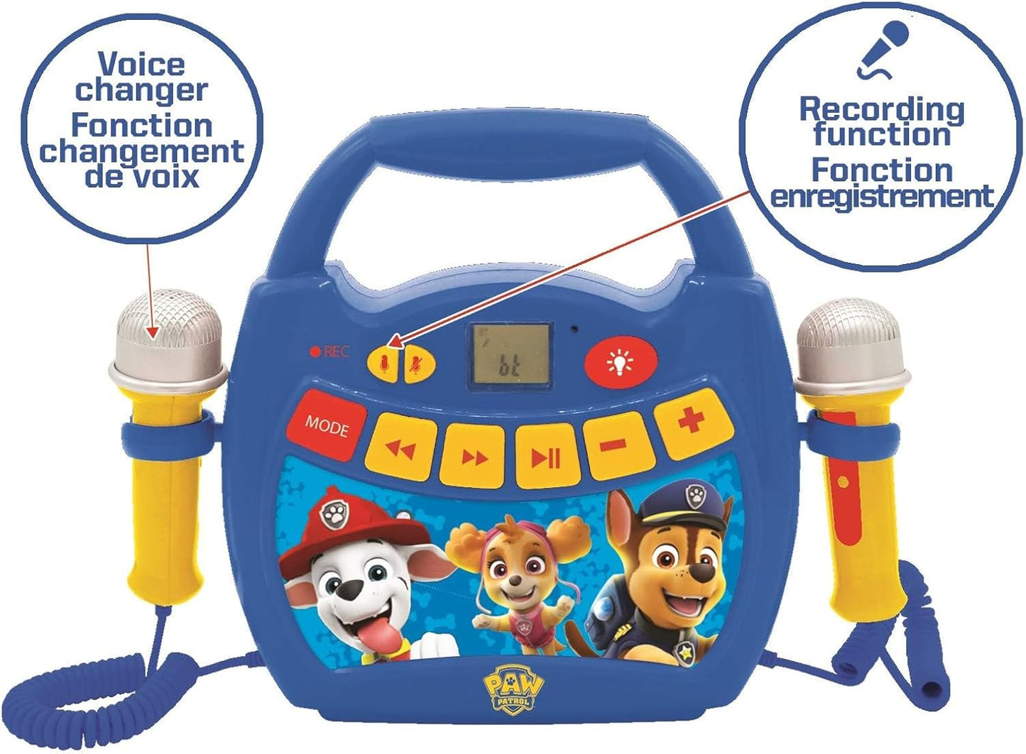 Paw Patrol Kinder-Karaoke-Player mit Mikrofonen, Paw Patrol