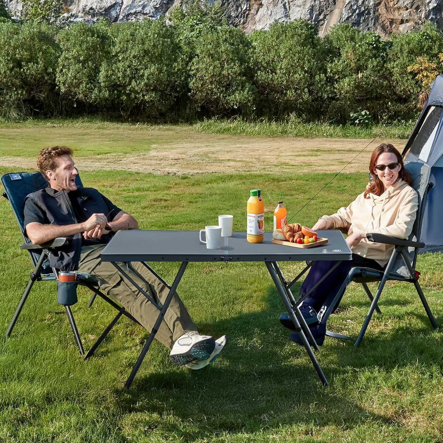 Faltbarer Campingtisch, Grau
