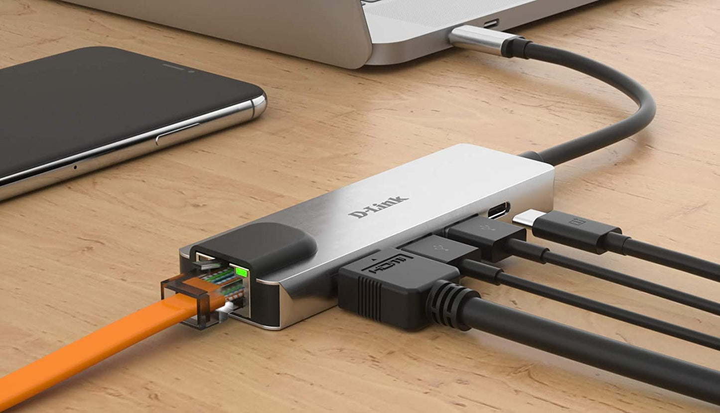 DUB-M520 USB-C Hub mit Ethernet und Powerdelivery, USB-Hub