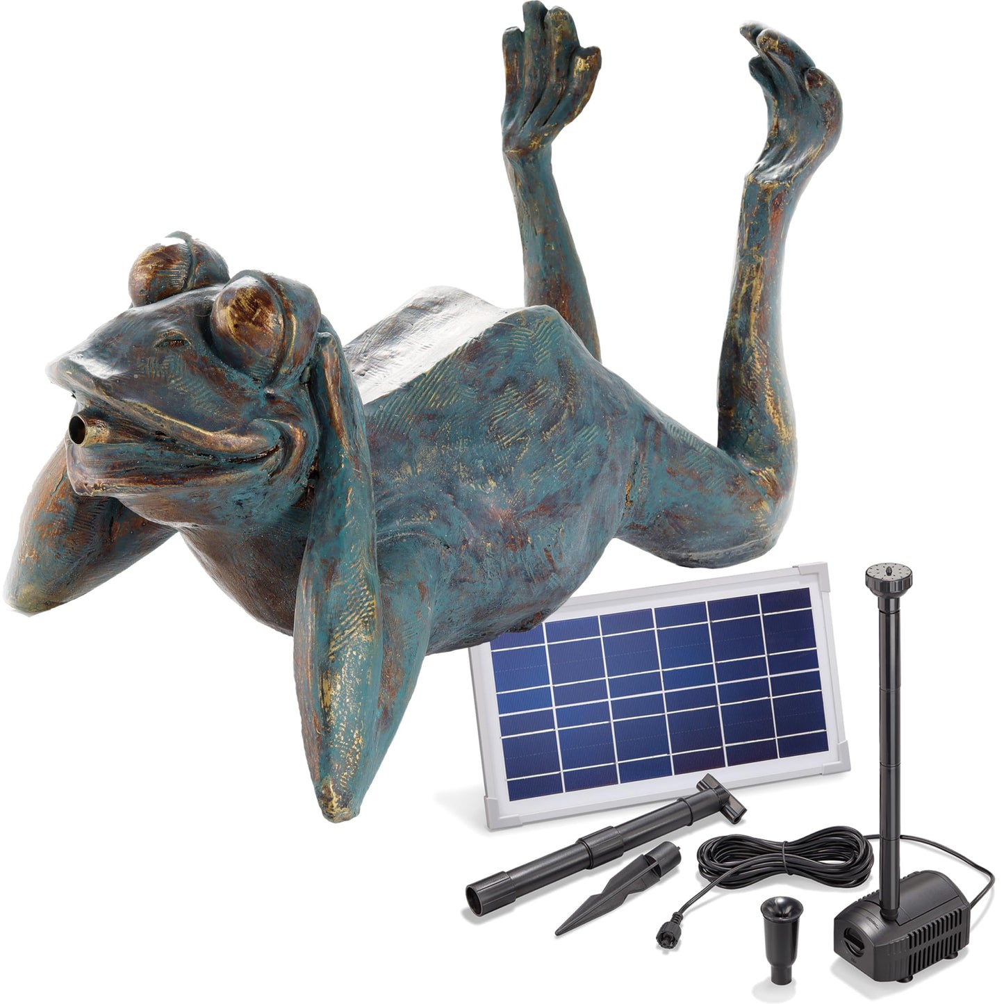 Solar-Wasserspeier Frosch