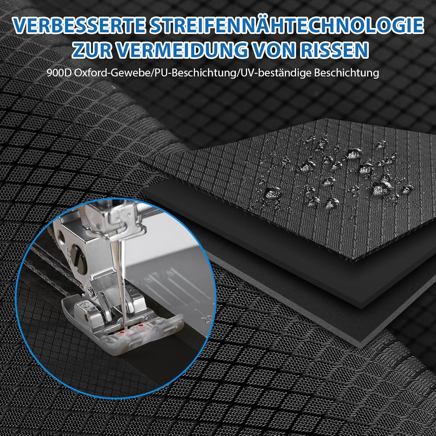 Wasserdichte Abdeckung für 2 Velos, 900D for 2 bike
