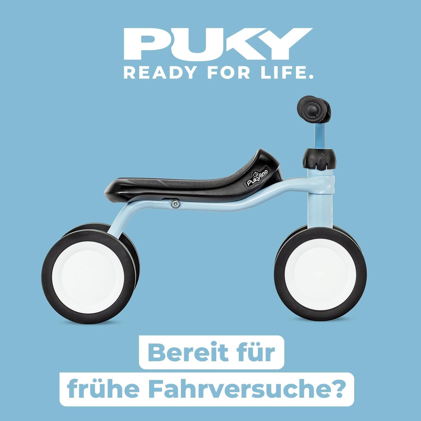 PUKYLINO Rutschfahrzeug mit Lenkerpolster retro blue, Retro Blue + Lenkerpolster