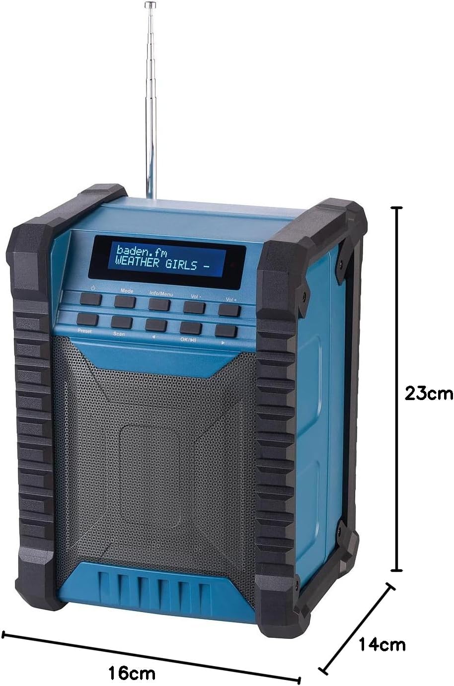 Outdoor-Baustellenradio mit DAB+