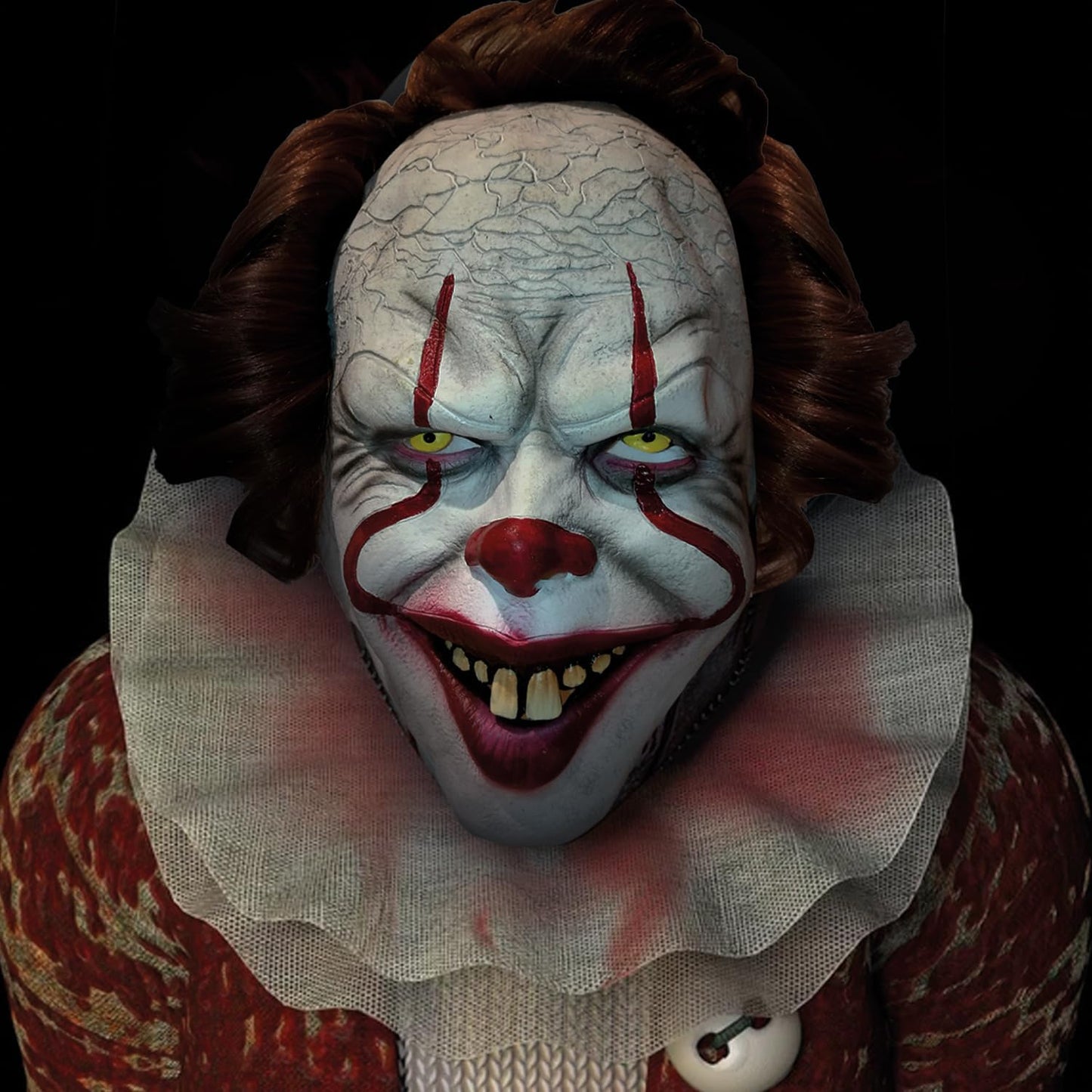 Latexclown Maske, Bak