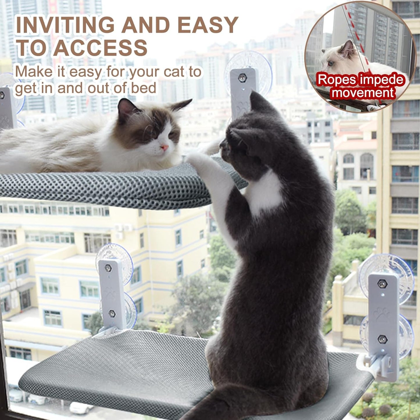 Fenster-Hängematte für Katzen